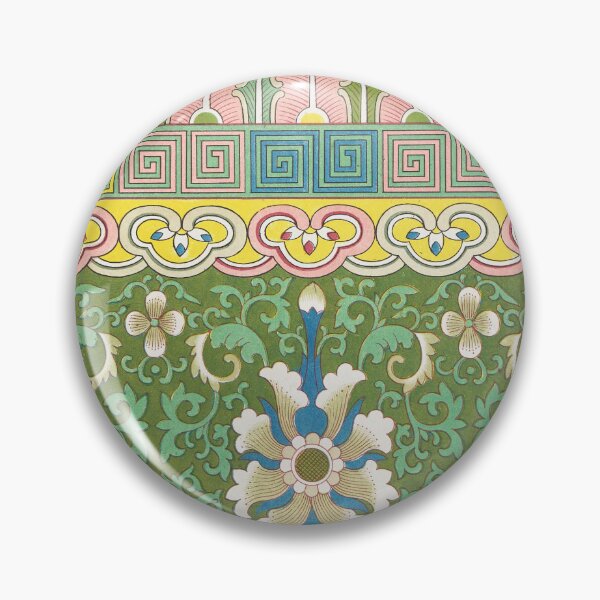 Item preview, Vintage Floral Retro Pattern Green Pink Blue Flowers Repeat designed and sold by She was a  Dreamer....