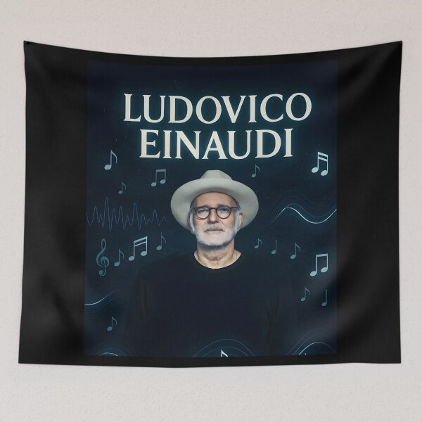 Item preview, Ludovico Einaudi Neon Music Portrait – Modern Piano Art Design designed and sold by DamianRoy88.