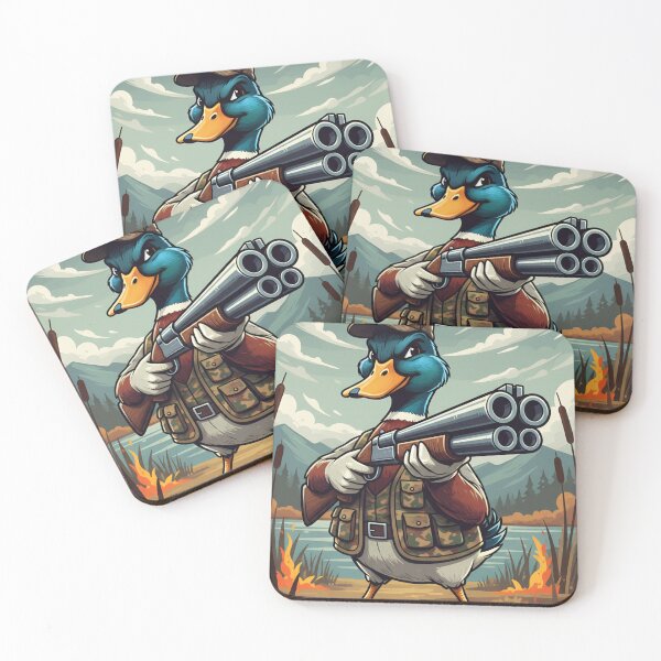 Item preview, Funny Duck Hunter PNG: Cartoon Mallard Clipart (Digital Download) designed and sold by Barek532.