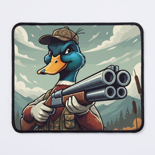 Item preview, Funny Duck Hunter PNG: Cartoon Mallard Clipart (Digital Download) designed and sold by Barek532.