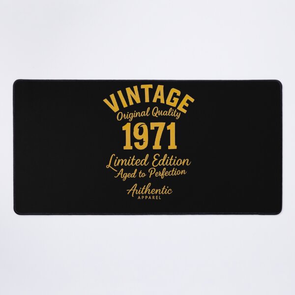 Item preview, Vintage Typography Design – Limited Edition 1971, Retro Black and White Style for Authentic Apparel designed and sold by ArteeInnovation.