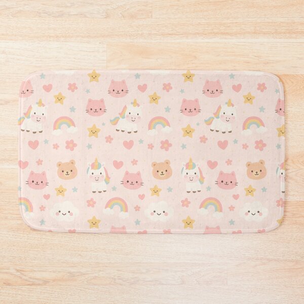 Item preview, Kawaii Rainbow Animal Seamless Pattern | Cute Pastel Dream Design designed and sold by graphicnew.