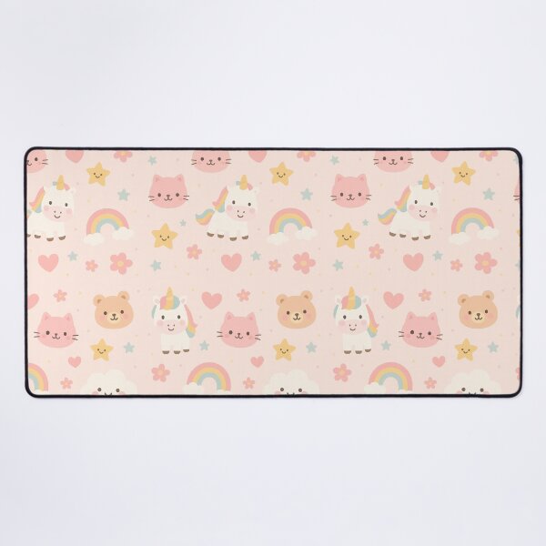 Item preview, Kawaii Rainbow Animal Seamless Pattern | Cute Pastel Dream Design designed and sold by graphicnew.
