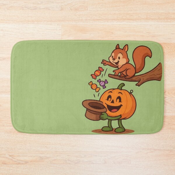 Item preview,  A Sweet Halloween Team: The Squirrel and the Pumpkin designed and sold by IraBum.