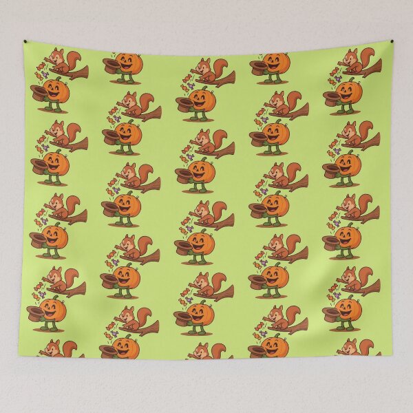 Item preview,  A Sweet Halloween Team: The Squirrel and the Pumpkin designed and sold by IraBum.