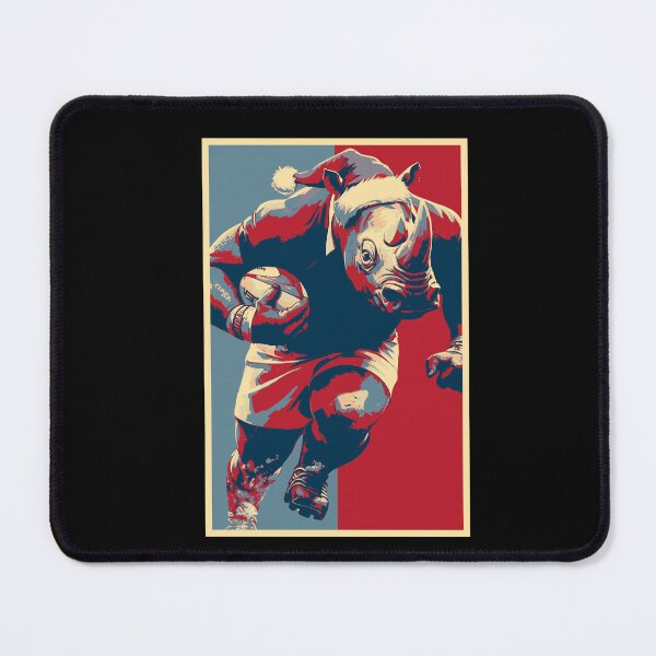 Item preview, Rugby Rhino Christmas Edition HOPE designed and sold by TrueArtsStore.