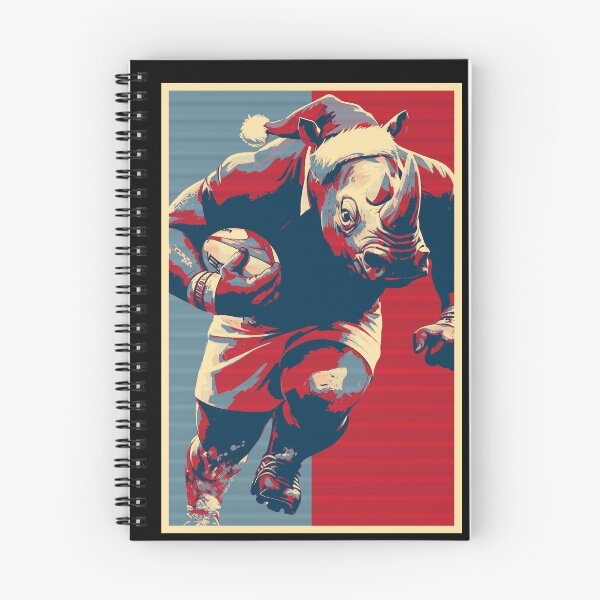 Item preview, Rugby Rhino Christmas Edition HOPE designed and sold by TrueArtsStore.