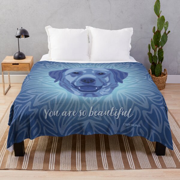 Item preview, DuFauna Labrador Blue Smiling Face "You are so beautiful" designed and sold by DuFauna.