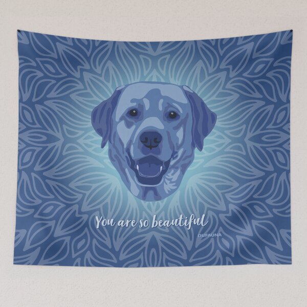 Item preview, DuFauna Labrador Blue Smiling Face "You are so beautiful" designed and sold by DuFauna.
