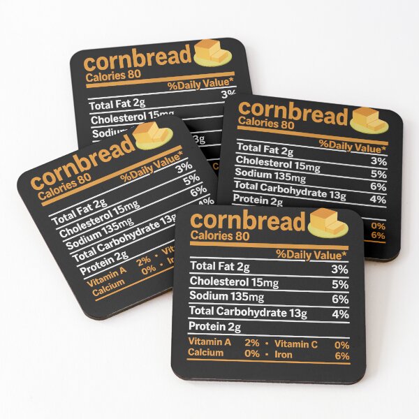 Item preview, Cornbread Nutrition Food Thanksgiving designed and sold by TrinaEspinoza.