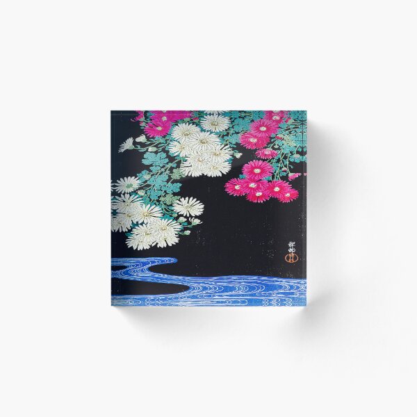 Item preview, Chrysanthemums and Water | Ohara Koson Japanese Woodblock Print (1925–1936) designed and sold by UBU-space.