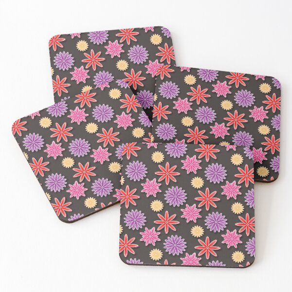 Item preview, Colorful seamless flower pattern design  designed and sold by SpinklyCreations.