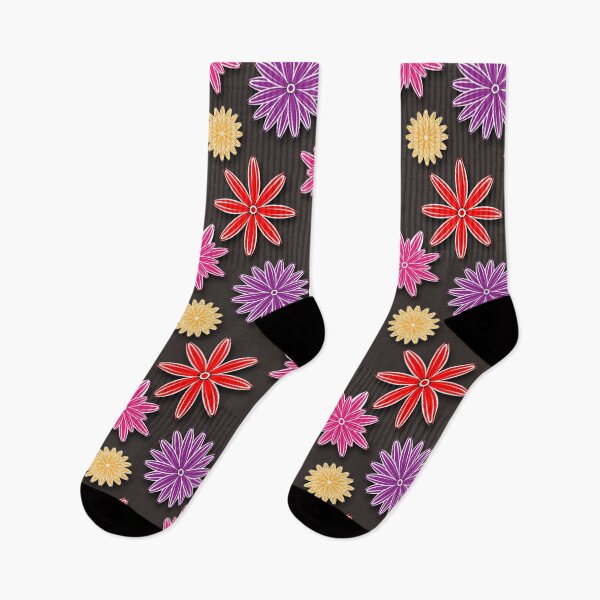 Item preview, Colorful seamless flower pattern design  designed and sold by SpinklyCreations.
