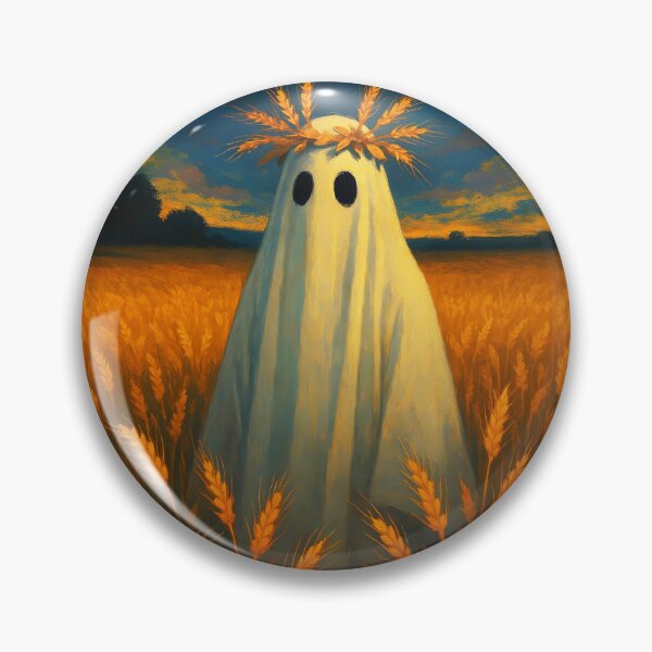 Item preview, Ghost of the Harvest – Autumn Wheat Field Spirit Illustration designed and sold by EmeraldeaArt.
