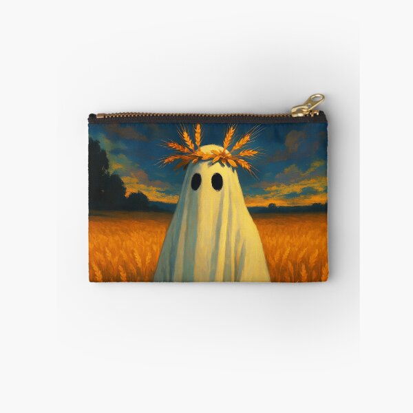 Item preview, Ghost of the Harvest – Autumn Wheat Field Spirit Illustration designed and sold by EmeraldeaArt.