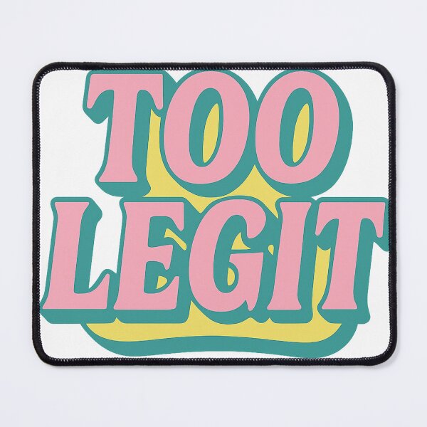 Item preview, Too Legit Retro Lettering Design designed and sold by LenzDesign264.