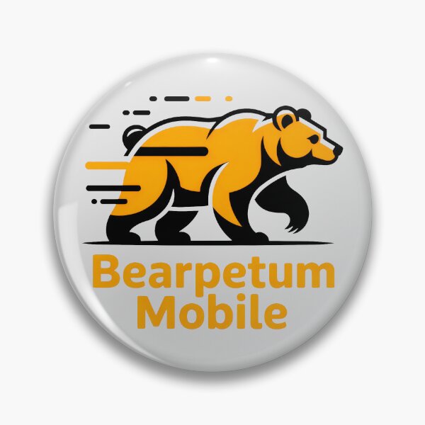 Item preview, Powerful Running Bear Emblem designed and sold by SplashTastic.