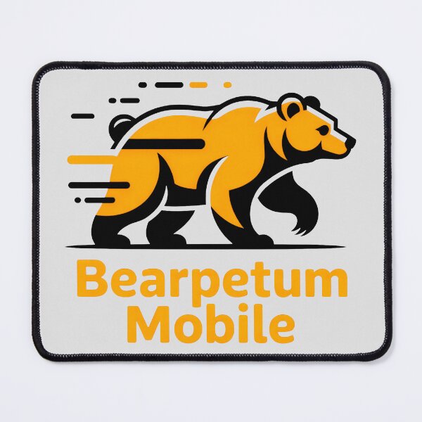 Item preview, Powerful Running Bear Emblem designed and sold by SplashTastic.