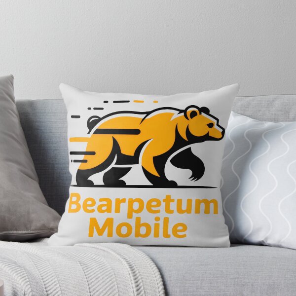Item preview, Powerful Running Bear Emblem designed and sold by SplashTastic.