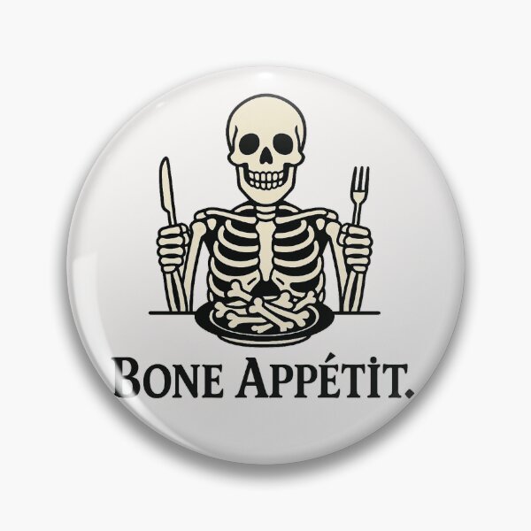 Item preview, Bone Appetit | Funny Skeleton Halloween Design designed and sold by Bratak.