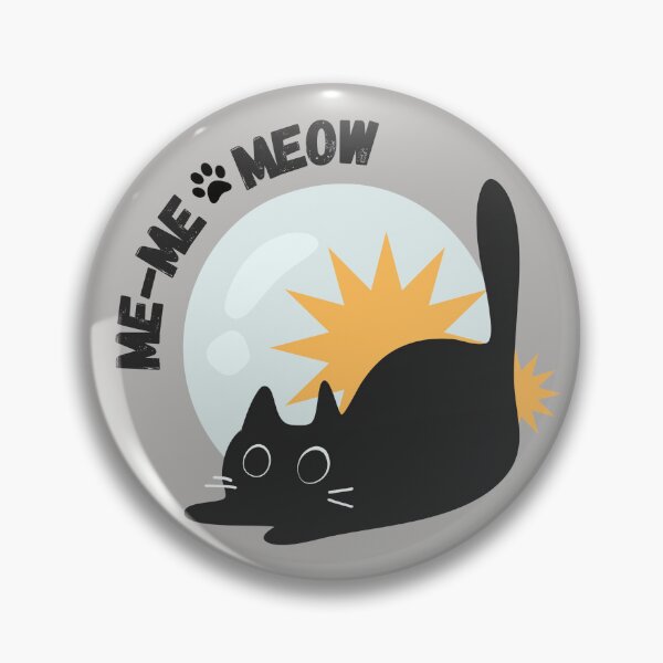 Item preview, Black Cat Me Me Neow Sticker – Funny Kawaii Kitty Design designed and sold by Moon's Arts.