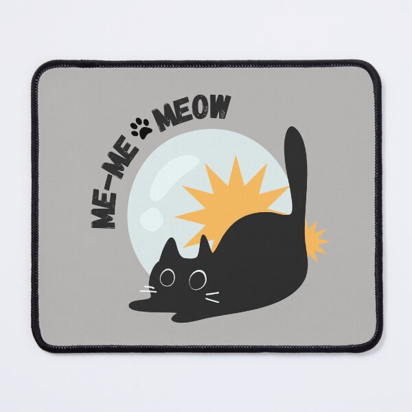 Item preview, Black Cat Me Me Neow Sticker – Funny Kawaii Kitty Design designed and sold by Moon's Arts.