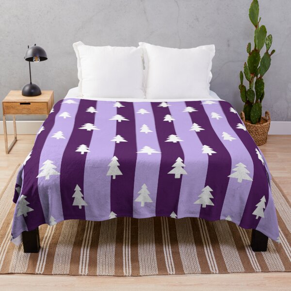 Item preview, Purple Christmas Trees Pattern Stripes designed and sold by OneThreeSix.