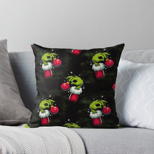 Item preview, Grinch with Christmas Ball in hand Seamless pattern designed and sold by jancajiravova.
