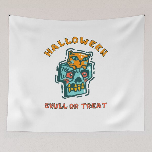 Item preview, Trick or treat Skull Halloween vintage  designed and sold by JiraVibes.