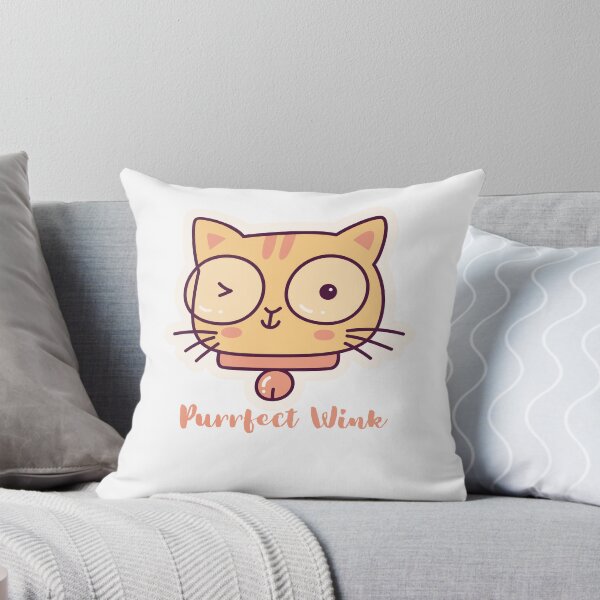 Item preview, Purr-fect Wink – Cute Winking Cat Funny Sticker designed and sold by Moon's Arts.