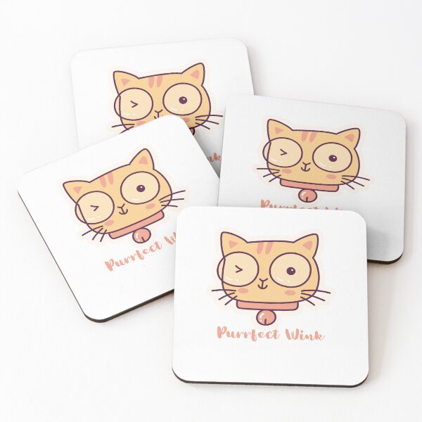 Artikelvorschau, Purr-fect Wink – Süße zwinkernde Katze, lustiger Sticker entworfen und verkauft von Moon's Arts.