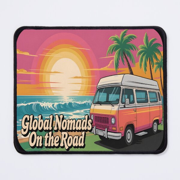 Item preview, Global Nomads on the Road – Van Life Adventure Art designed and sold by 404wearpl.