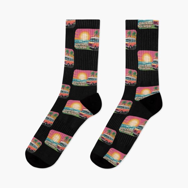 Item preview, Global Nomads on the Road – Van Life Adventure Art designed and sold by 404wearpl.