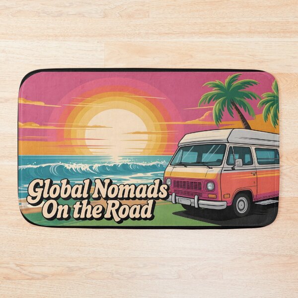 Item preview, Global Nomads on the Road – Van Life Adventure Art designed and sold by 404wearpl.