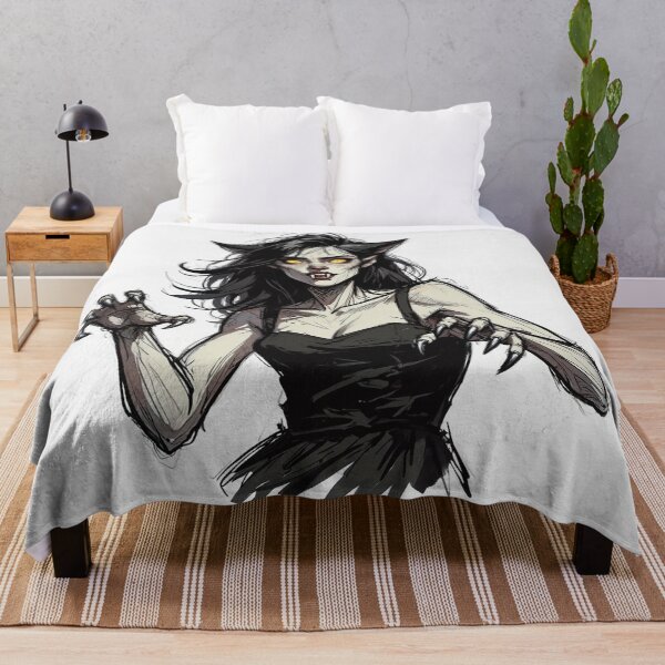 Item preview,  Werewolf girl posing hand drawn illustration designed and sold by Vintage Designs +.