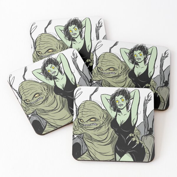 Item preview, The creature from the black lagoon and his bride illustration designed and sold by Vintage Designs +.
