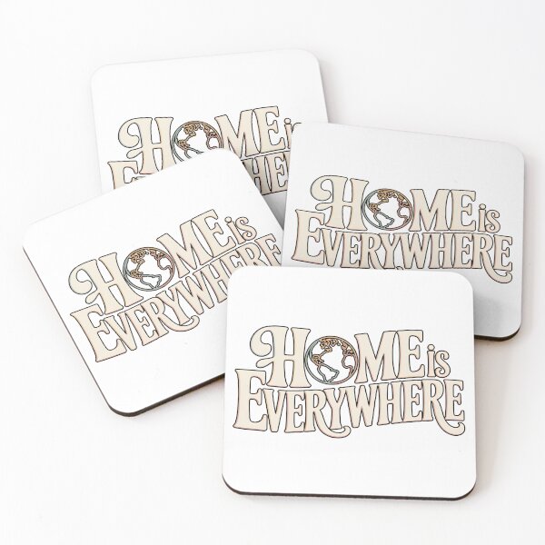 Item preview, Home Is Everywhere – Global Nomad Quote Art designed and sold by 404wearpl.