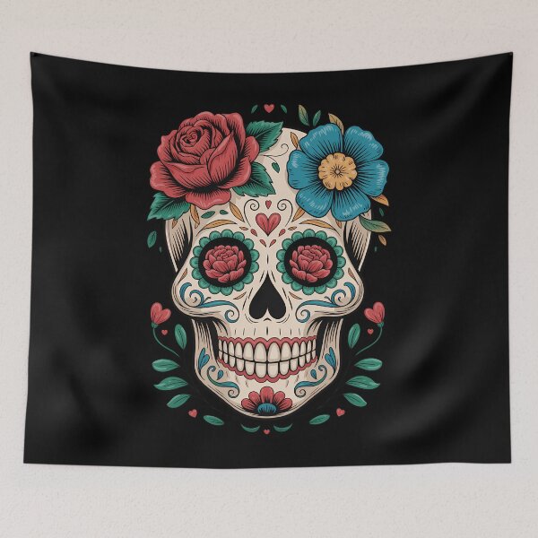 Item preview, Day of the Dead Mexican Sugar Skull All Saints Day designed and sold by TyraYoung.