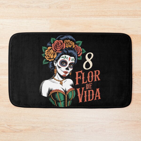 Item preview, Flor de Vida - Día de los Muertos Sugar Skull Tattoo Poster designed and sold by FestivityFinds.