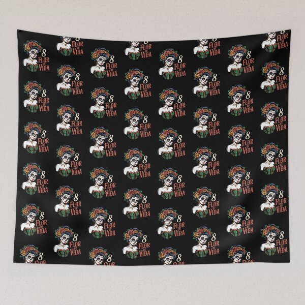 Item preview, Flor de Vida - Día de los Muertos Sugar Skull Tattoo Poster designed and sold by FestivityFinds.