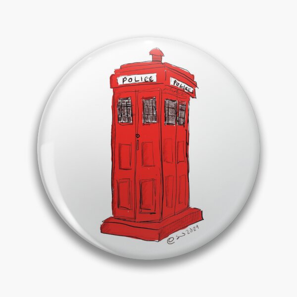 Item preview, Glasgow Police Box - Red - Steevie Cartoon Style designed and sold by SteevieStuff.