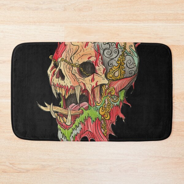 Item preview, Cool retro horror Heavy Metal monster flaming evil creature design artwork illustration designed and sold by Vintage Designs +.