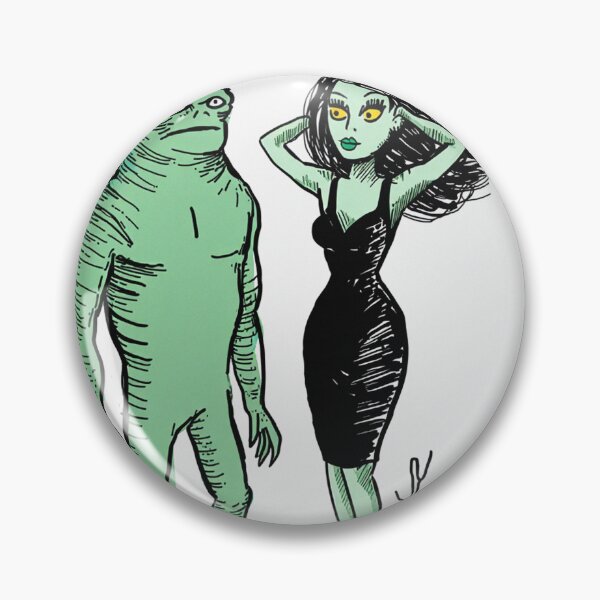Item preview,  The creature from the black lagoon and his bride illustration designed and sold by Vintage Designs +.