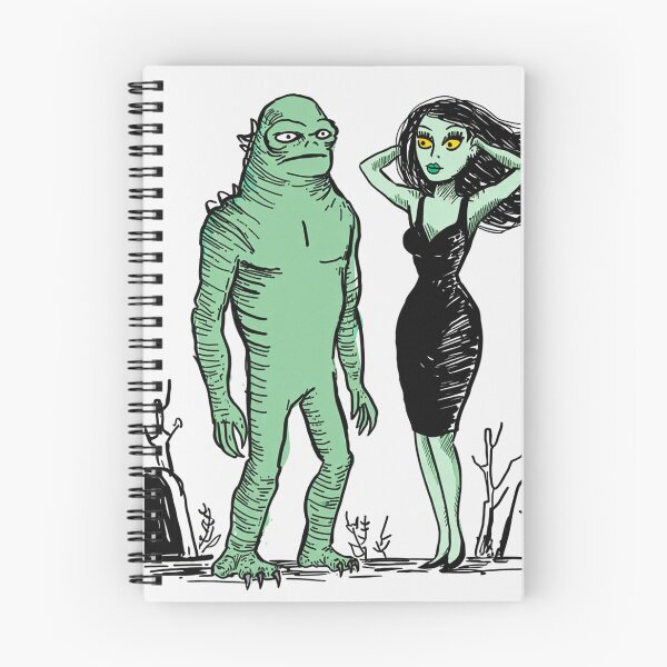 Item preview,  The creature from the black lagoon and his bride illustration designed and sold by Vintage Designs +.