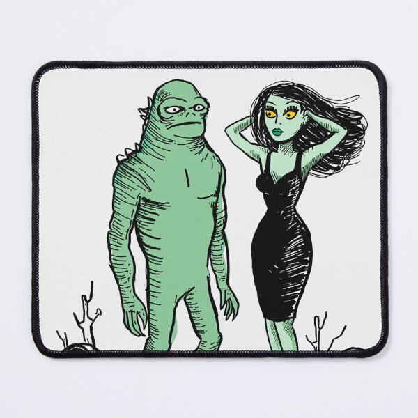 Item preview,  The creature from the black lagoon and his bride illustration designed and sold by Vintage Designs +.