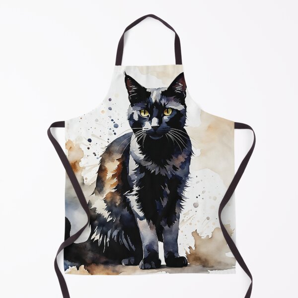 Item preview, Vintage Cat Art: Black Cat Watercolor Painting | Animal Art | Gothic Art | Cat Art | Cat Watercolor Painting designed and sold by UnhingedBird.