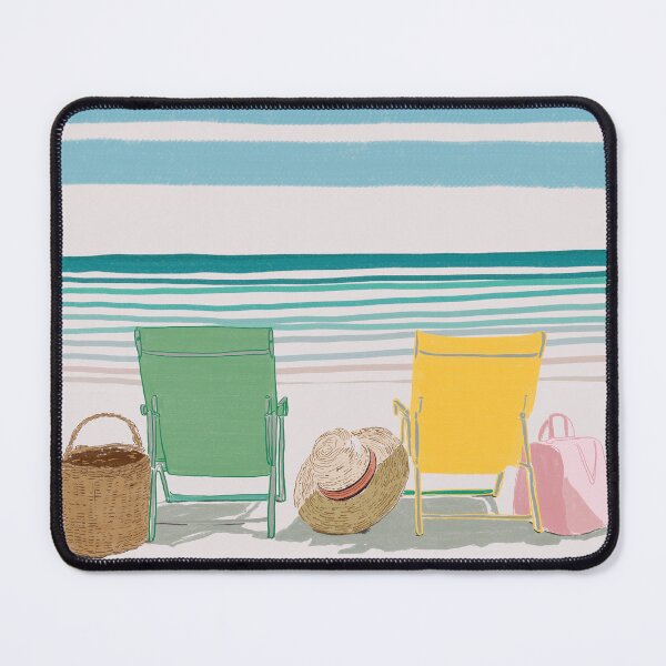Item preview, Minimal Coastline & Beach Chair Art for Australia Summer designed and sold by SugarCore.