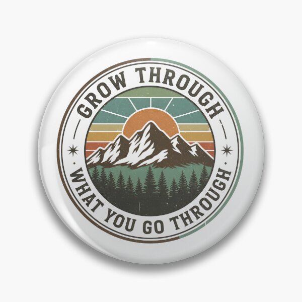 Item preview, Grow Through What You Go Through Nature Badge T-Shirt designed and sold by MofazStyle.