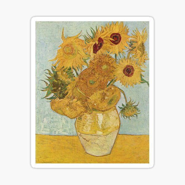 VAN GOGH SUNFLOWERS Sticker