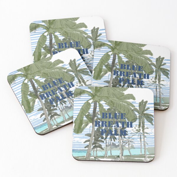 Item preview, Blue, Breath, Palm — Minimal Coastal Art for Australia designed and sold by SugarCore.